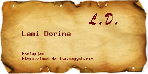Lami Dorina névjegykártya
